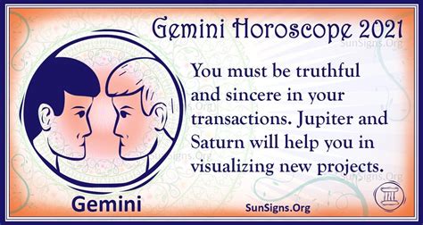 gemini horoscope 2021 for today.